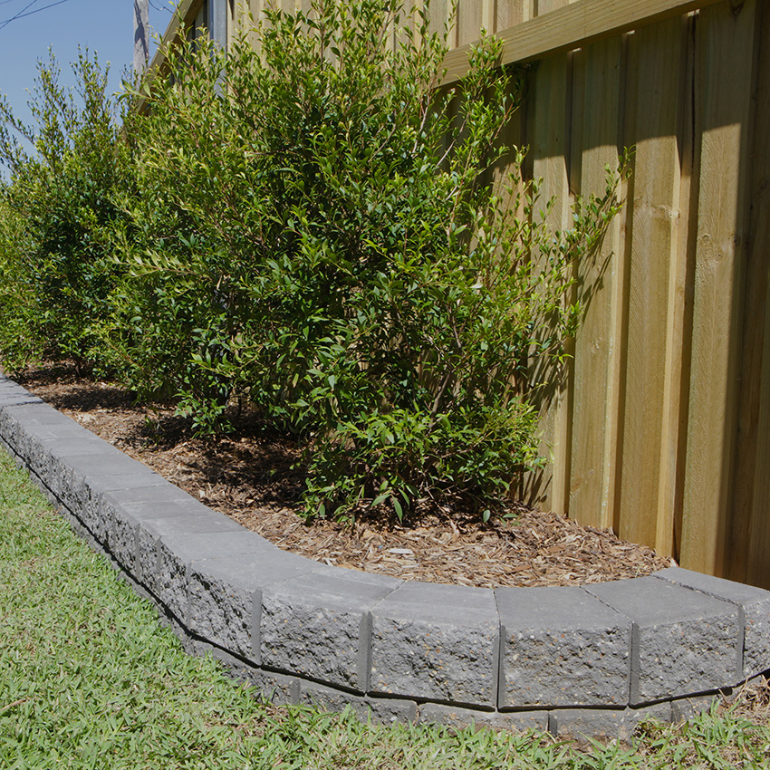 Miniwall Garden Edge Blocks - Charcoal