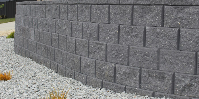 Textured Easy Lock Block | Retaining Wall | Charcoal