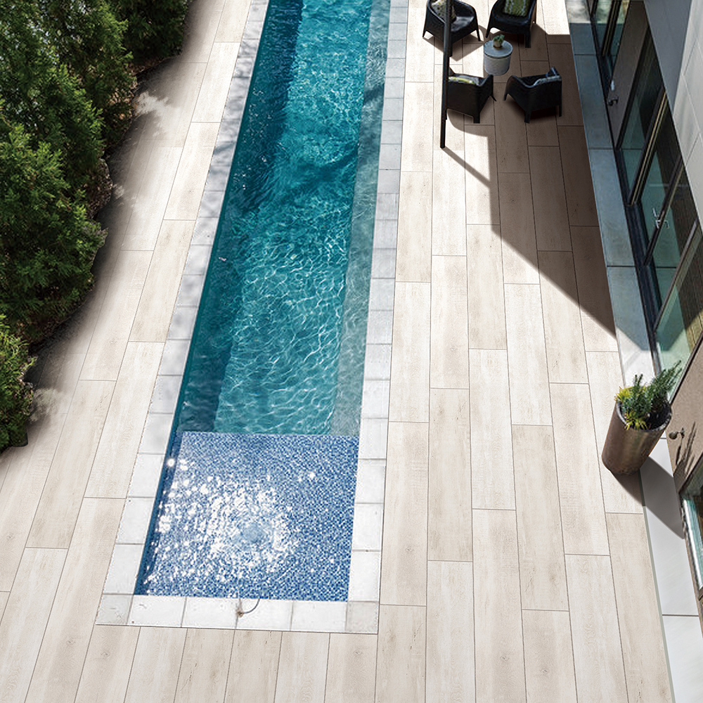 Stoneware Timber Pool Pavers - Oak 1200 x 200