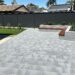 Flagpave Charcoal Paving | Versasmooth Retaining Wall Block seating | Rosewall Landscaping