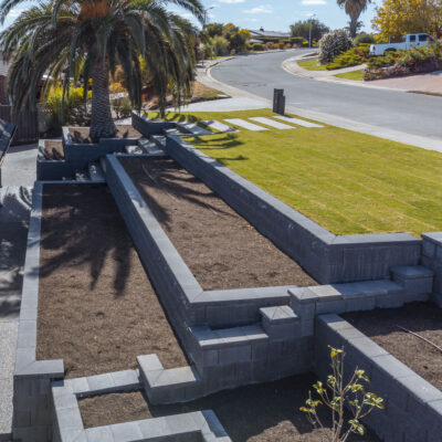 Easy Wall Block Retaining Wall | Charcoal | Southern Earth Landscaping2