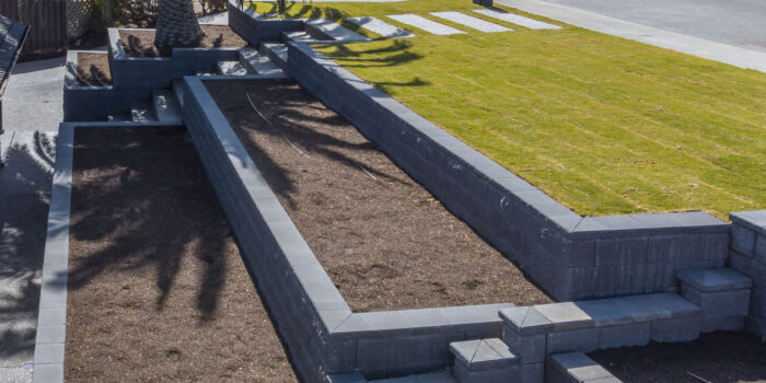 Easy Wall Block Retaining Wall | Charcoal | Southern Earth Landscaping2