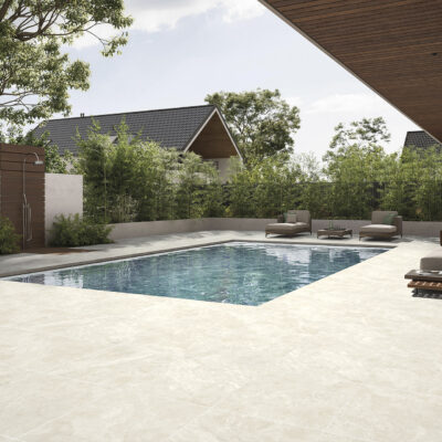 Stoneware Streaky White Pool Pavers