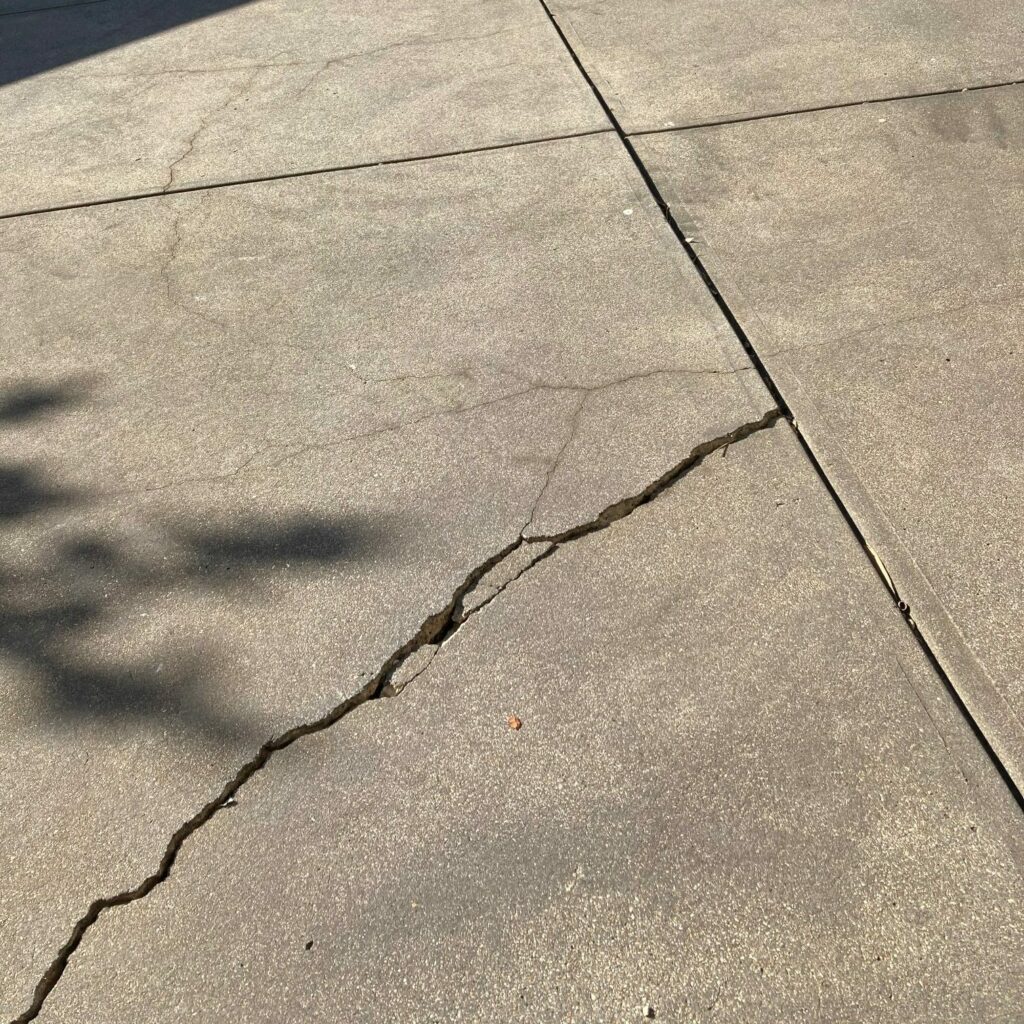 Cracked Concrete Driveway