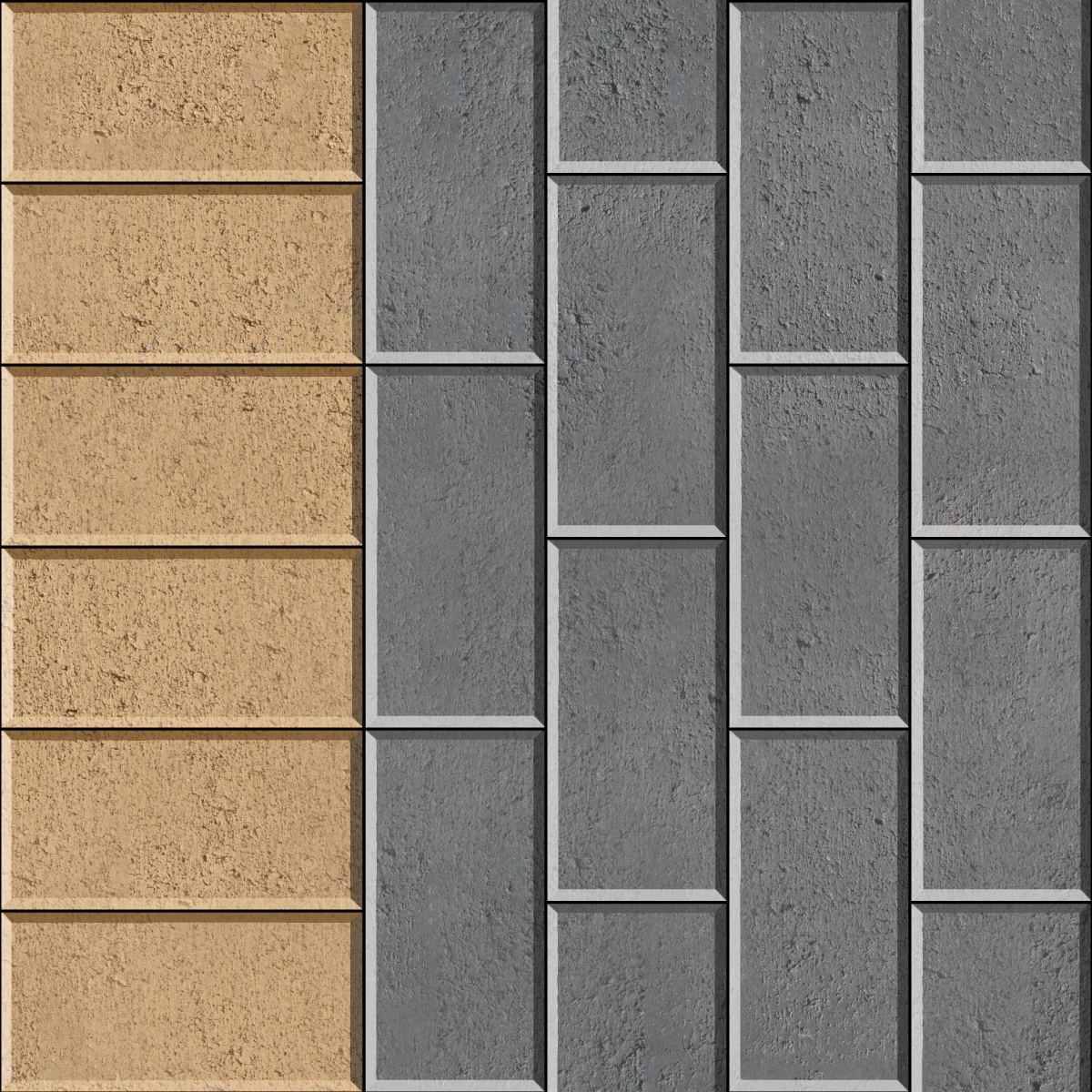Stretcher Bond with contrasting header Stretcher Bond with contrasting header