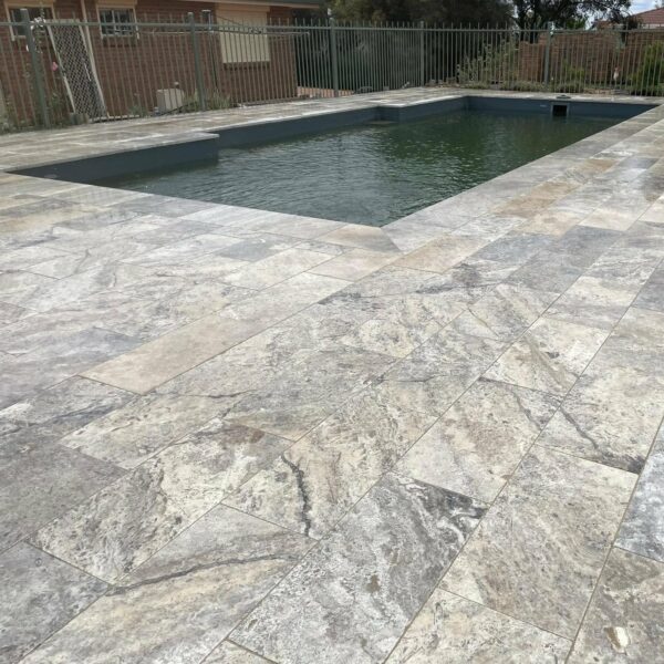 Oyster Travertine 30mm Pool Paving | TAT Paving