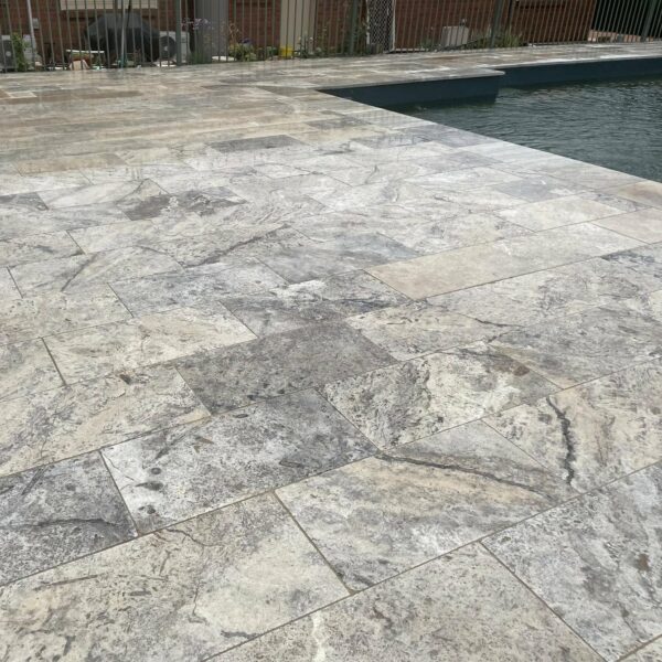 Oyster Travertine Pool Pavers 30mm | TAT Paving