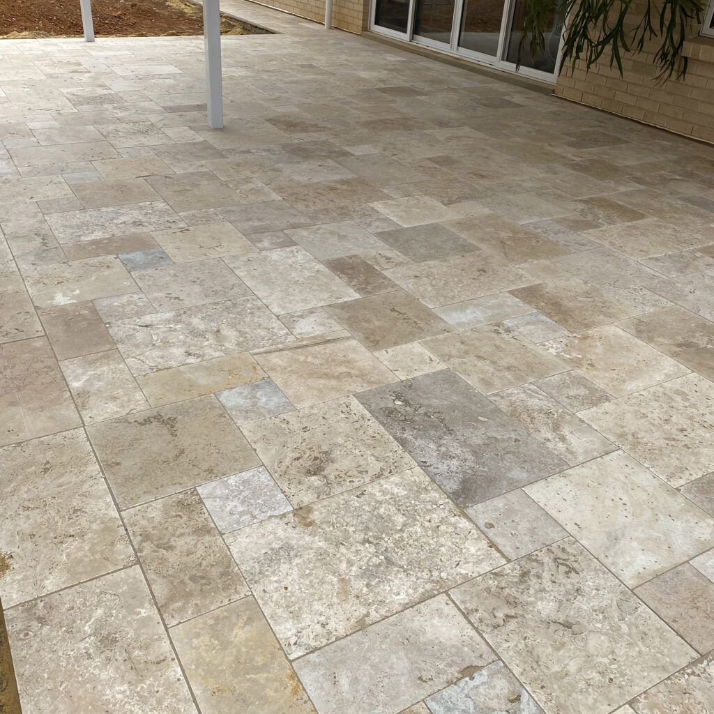 Travertine Classic Blend French Pattern After