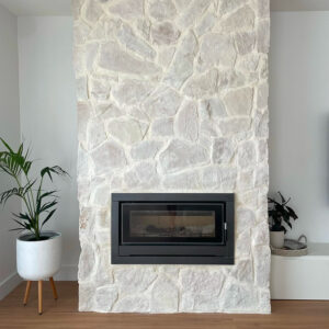 Sandstone Paving and Cladding Fireplace | Beachway Build