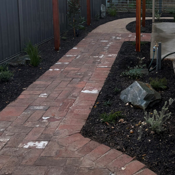 Rustic Old Red Brick Pathway1
