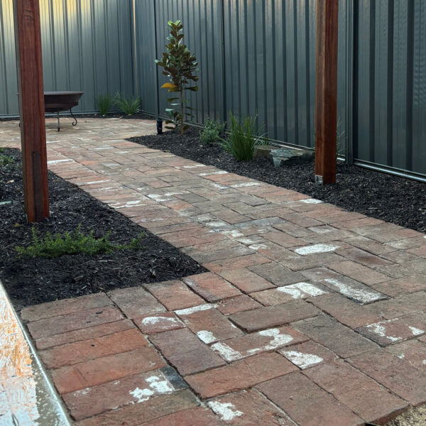 Rustic Old Red Brick Pathway3