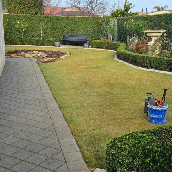 Before Wallstone Grande Oatmeal | Maxwell Landscapes