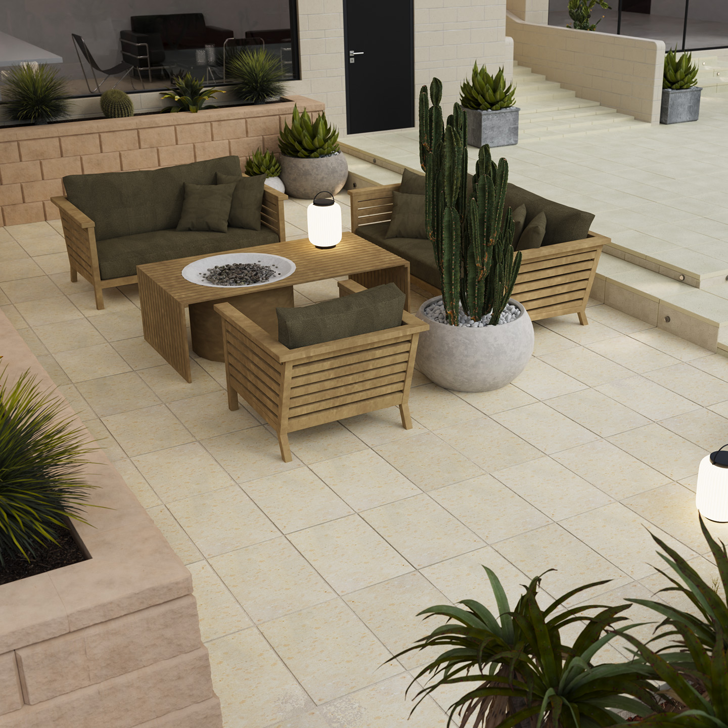 Beach Sand Alfresco Pavers - Sand Honed
