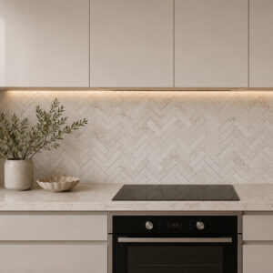 Travertine Subway Tile Kitchen Splashback Tile Beige Limestone