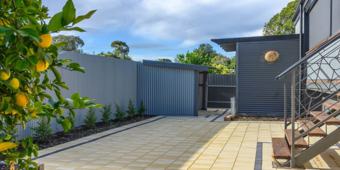 Havenbrick charcoal | Stradapave oatmeal Patio Paving | Southern Earth Landscaping